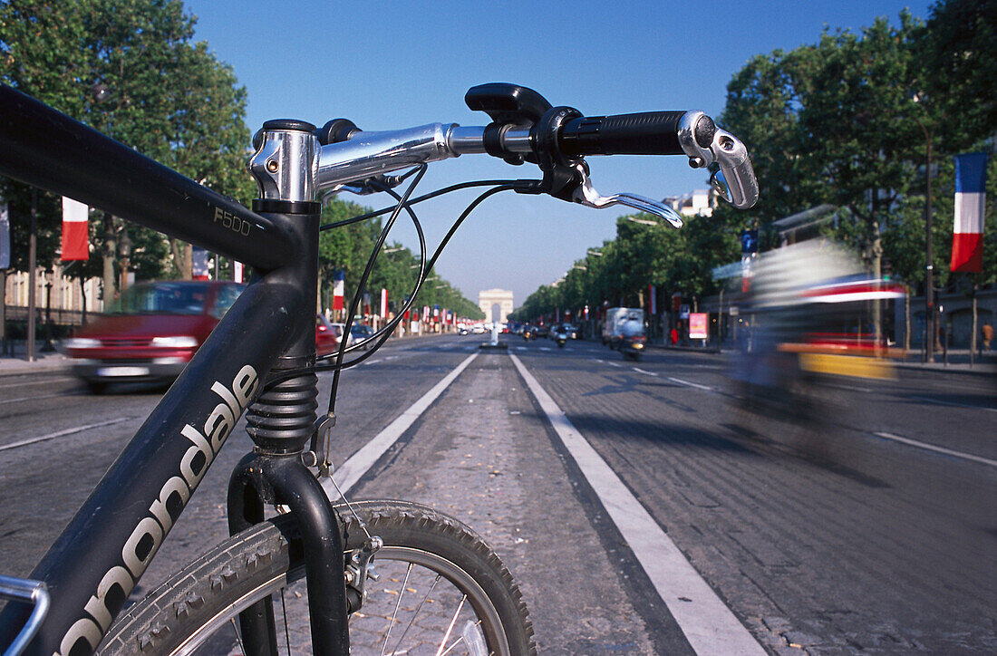 Bicycle, Champs-Elysées, Paris France