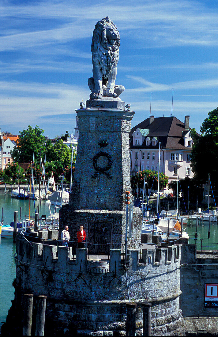 Bavarian lion monument, Lake of Constance, Bavaria Germany