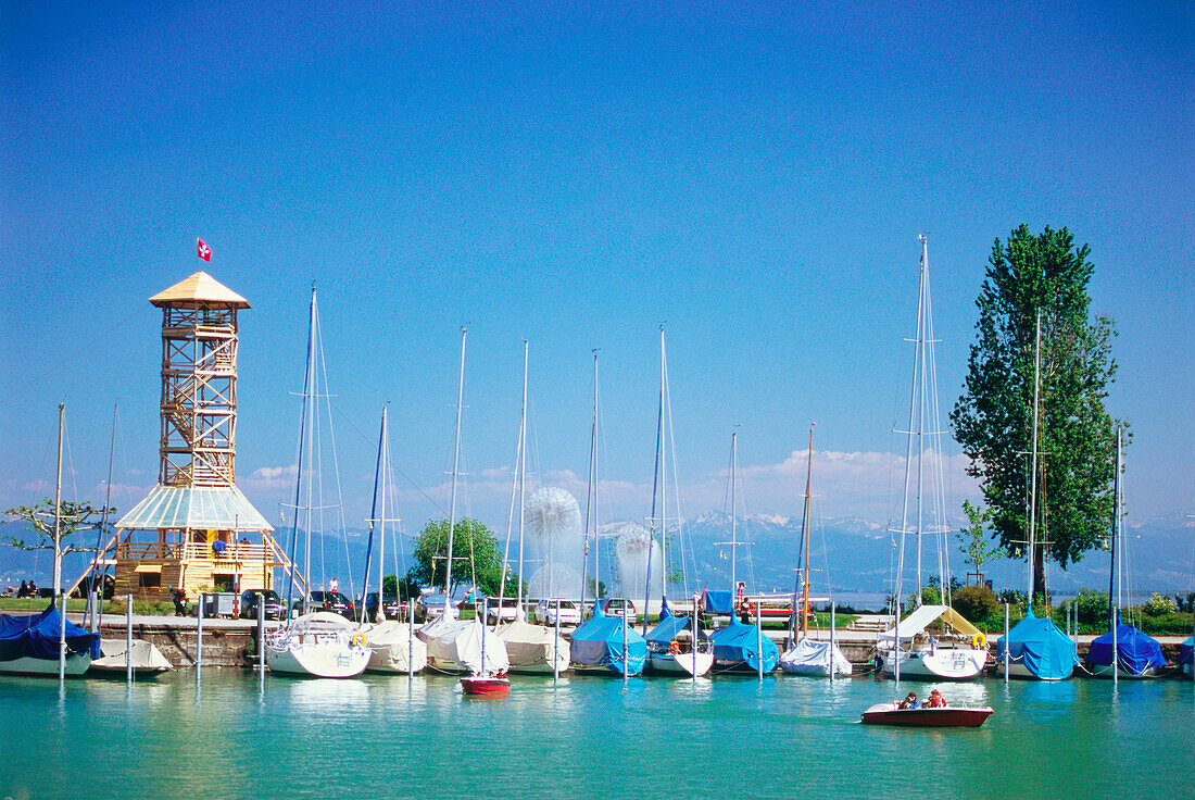 Harbor of Romanshorn, Lake of Constance, Switzerland