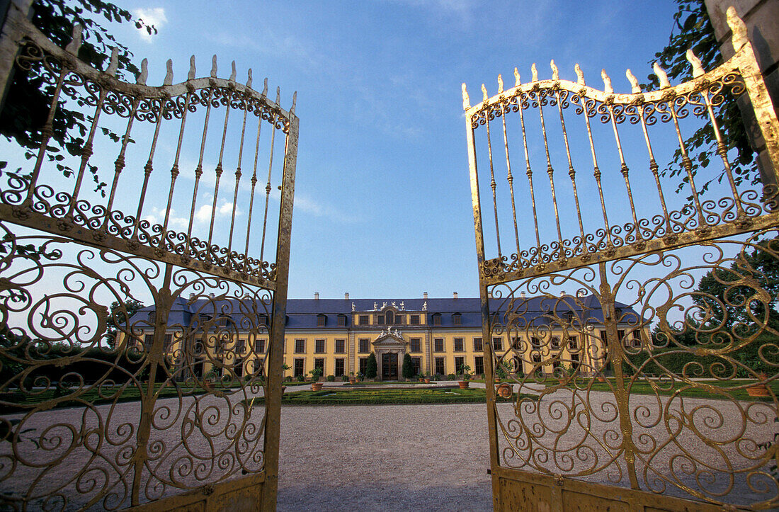 The gates of Herrenhausen Palace, Hannover, Lower Saxony, Germany