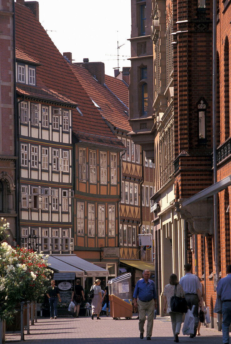 Timbered houses in the old town of Hannover, Lower Saxony, Germany