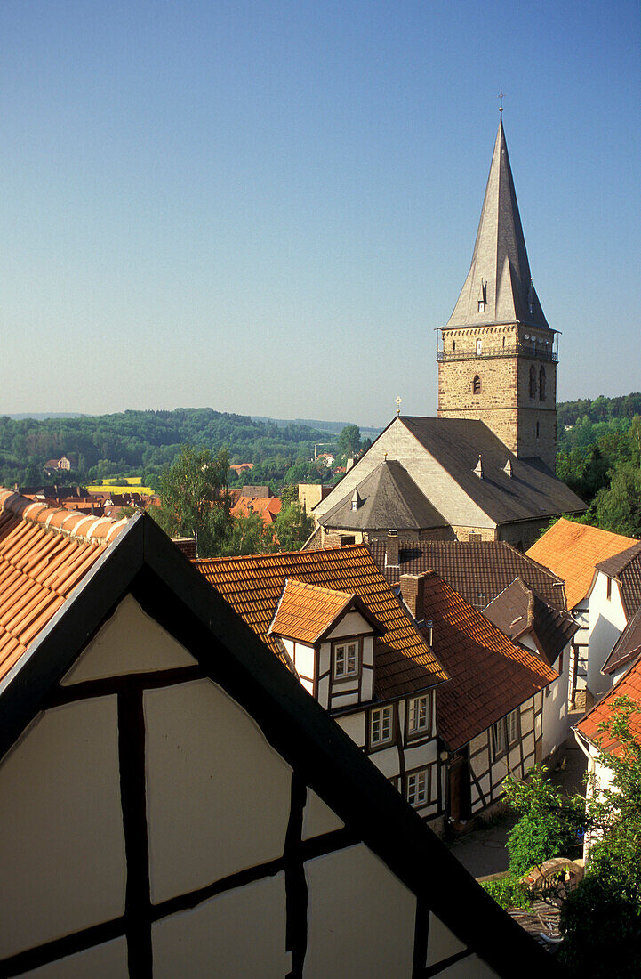 Old town of Warburg, Westphalia, Germany