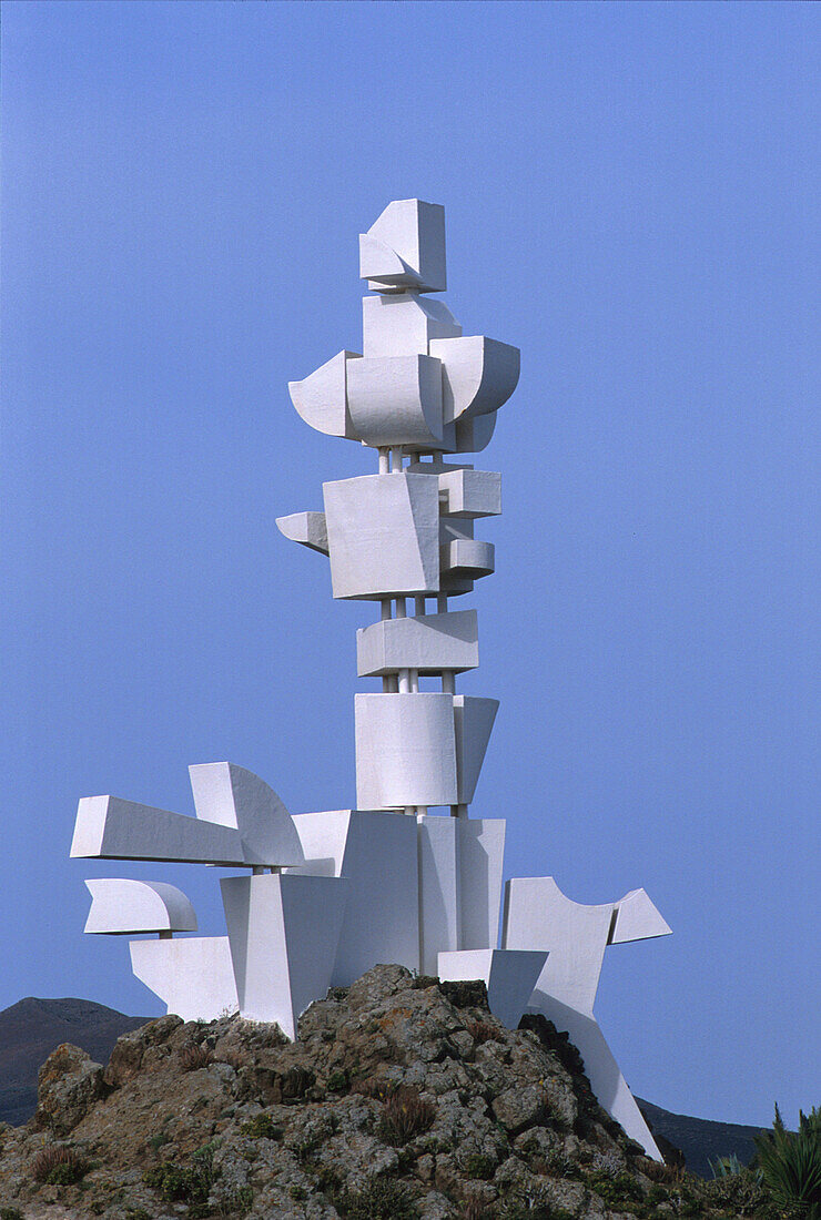 Monument fuer den Landarbeiter, Mozaga, Landzarote Kanarische Inseln, Spanien
