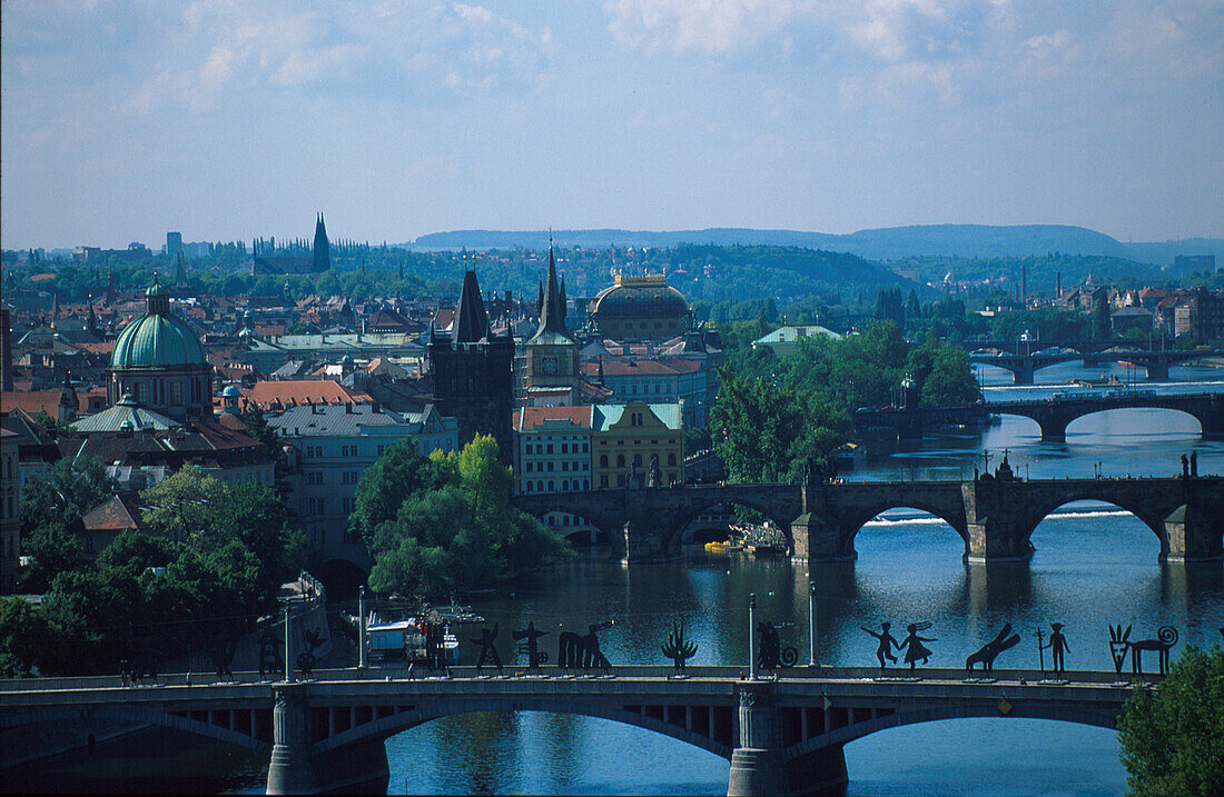 Prag, Moldau, Bruecken, Altstadt, Tschechische Republik