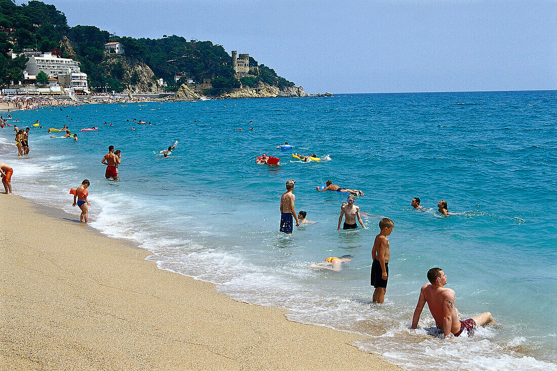 Beach, Lloret de Mar, Costa Brava, Catalonia Spain