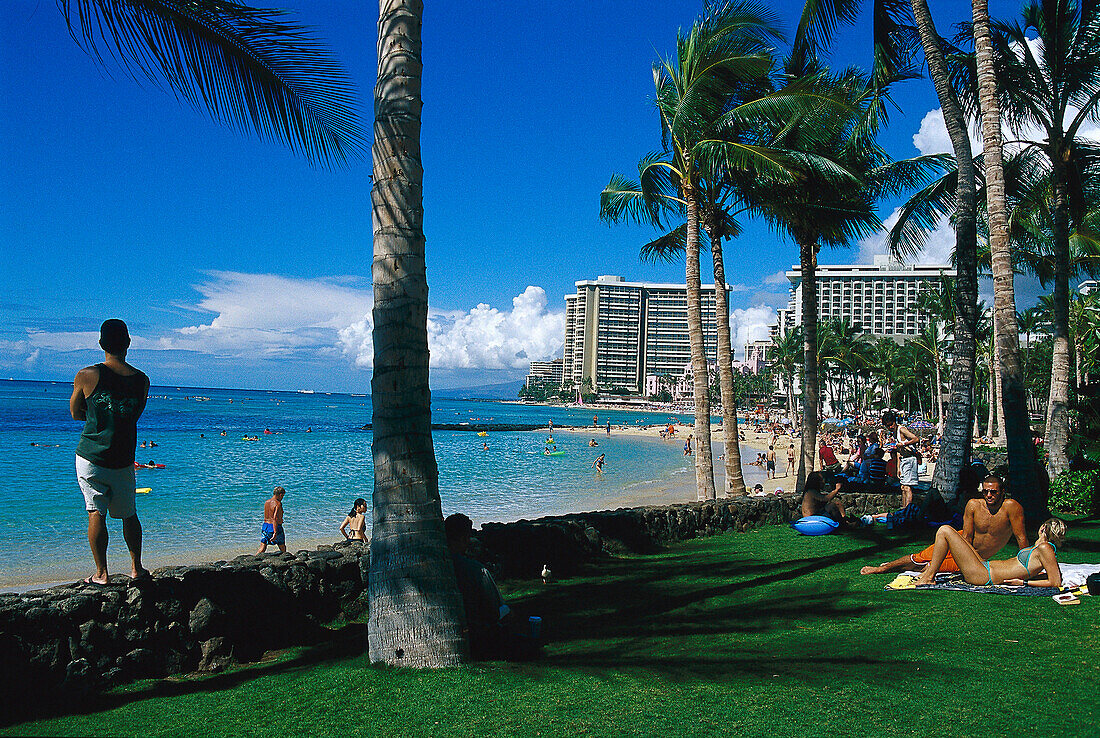 Waikiki Beaches, Waikiki, Oahu Island Hawaii, USA