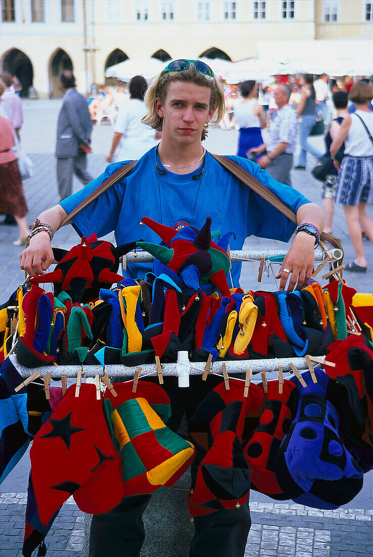 Salesman, Souvenirs, Altsädter Ring, Prague Czech Republic