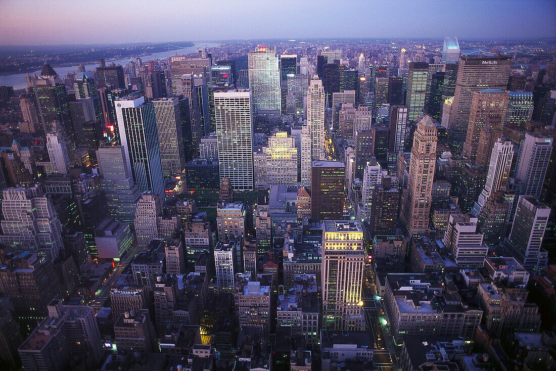 Blick vom Empire State Building, Manhattan, New York City, USA