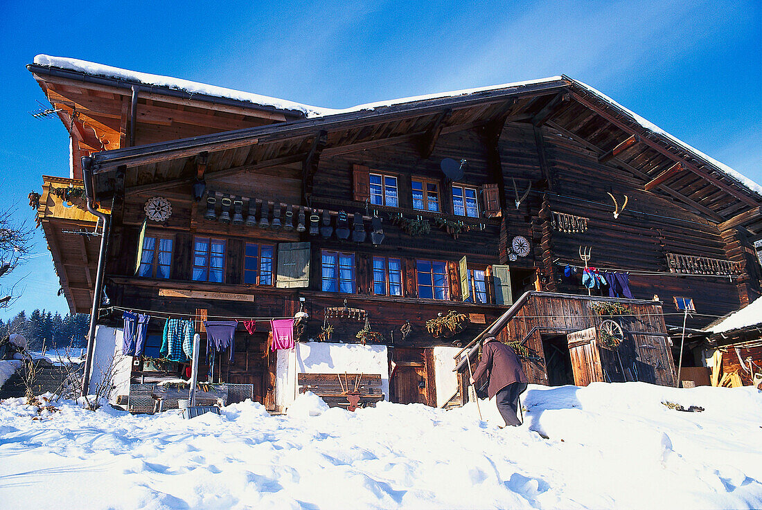 Skiing, Farm House, Ski Region Gstaad Switzerland