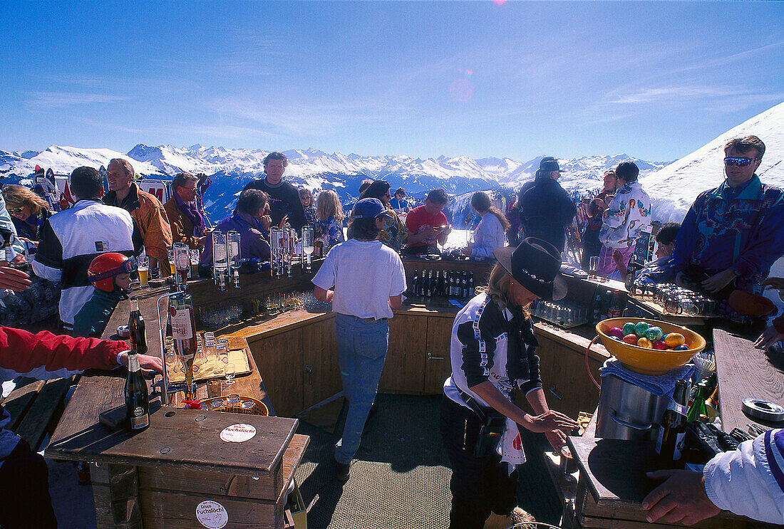 Aprés Ski, Steinbergkogel, Ski Region Kitzbuehl Tyrol, Austria