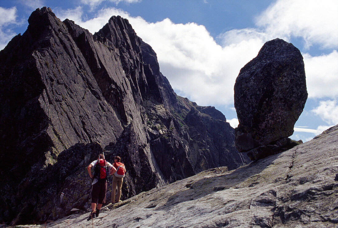 Hikers at the Eagle Path, High Tatras Poland