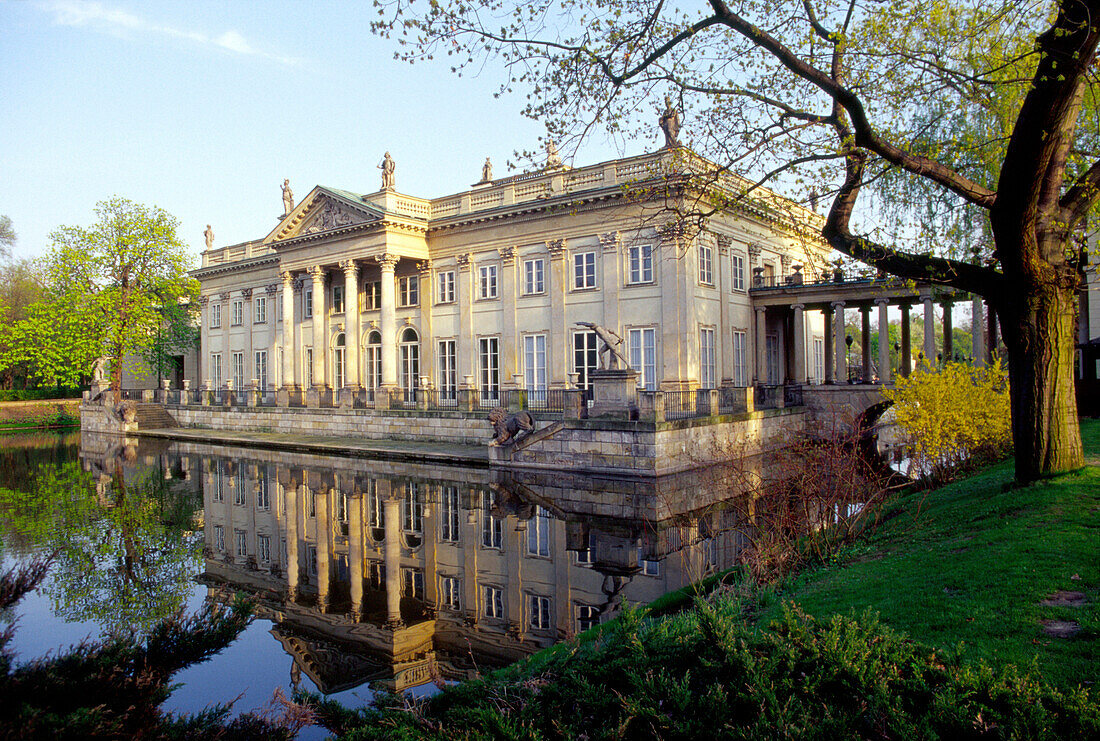 Palace on the Water in the Royal Lazienki Park, Warsaw Poland