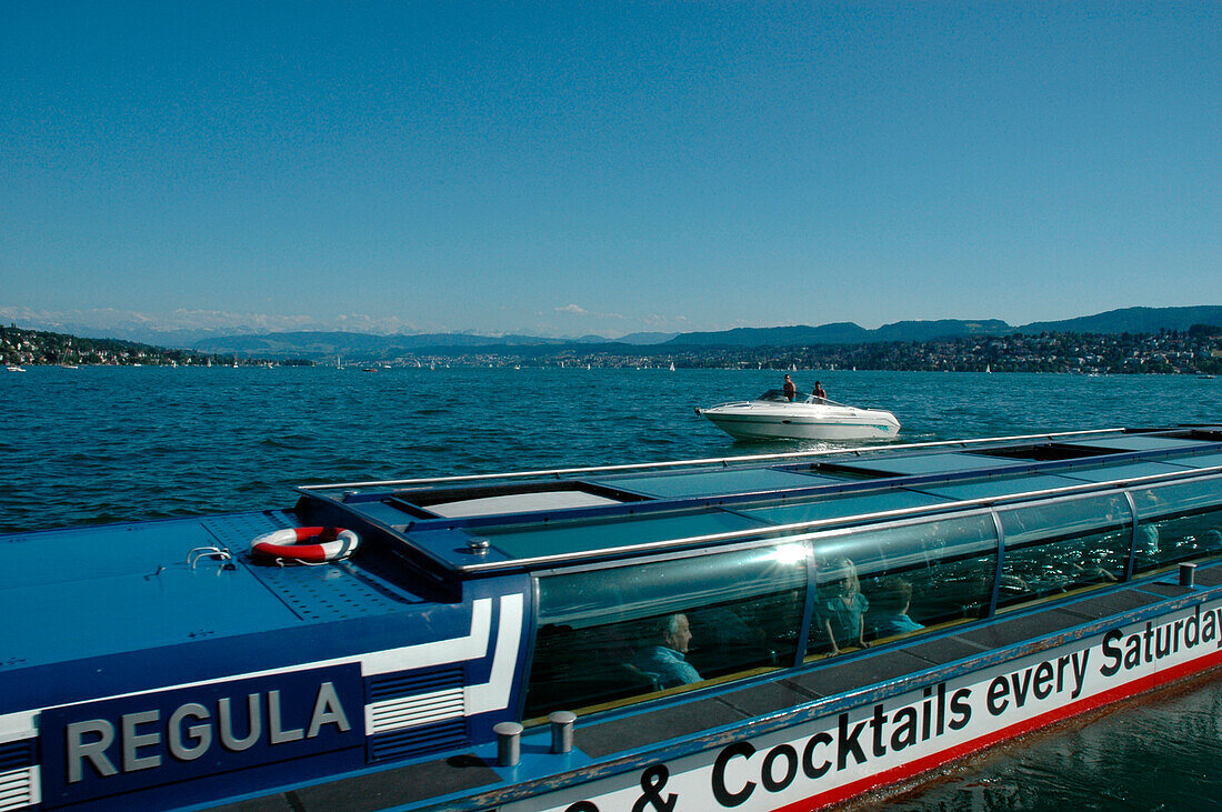 Excursion boat on Lake Zurich, Zurich, Canton of Zurich, Switzerland