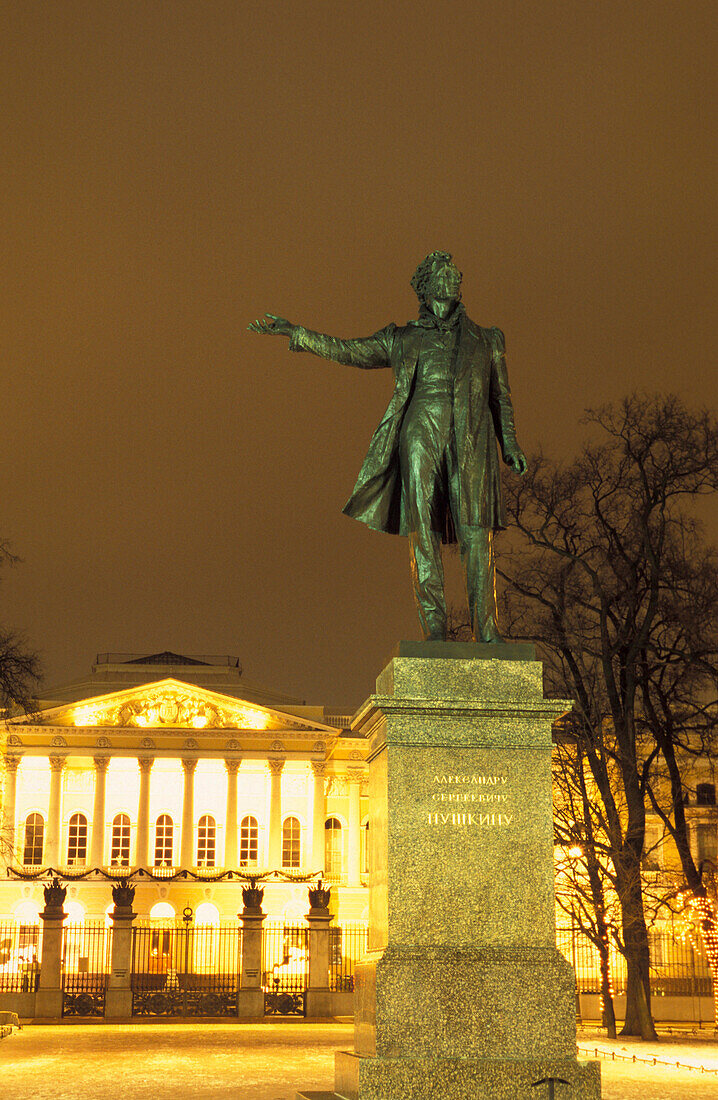 Pushkin Statue, Russian Museum St. Petersburg, Russia