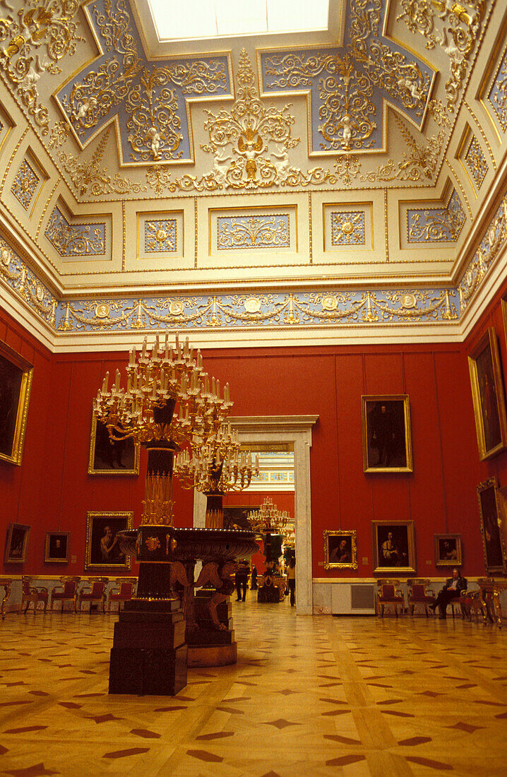 Interior view of the Hermitage, St. Petersburg, Russia, Europe