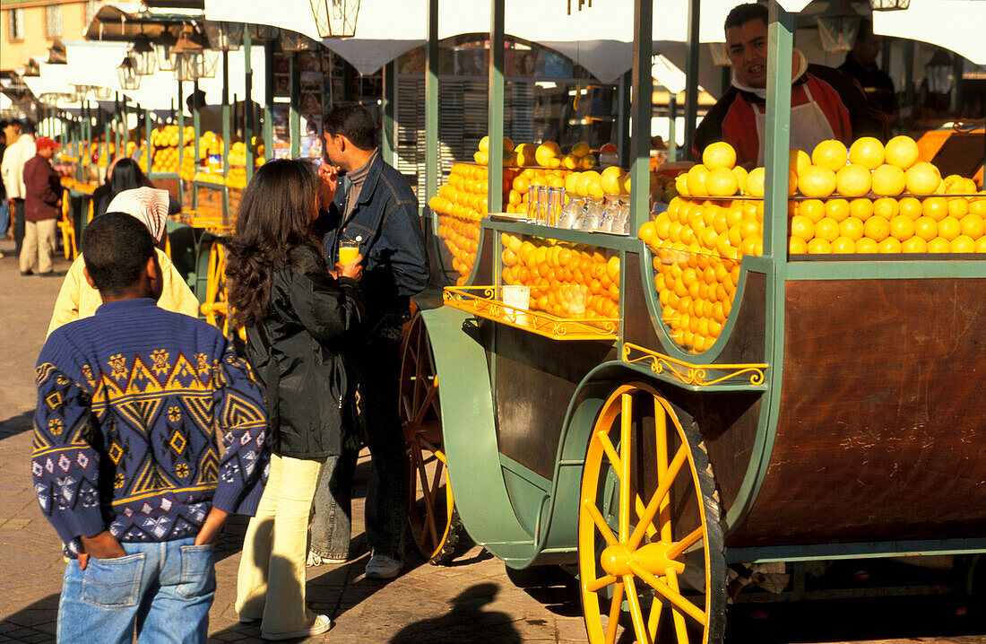 Fresh Orange juice, Jemaa El Fna, Marrakesh Morocco