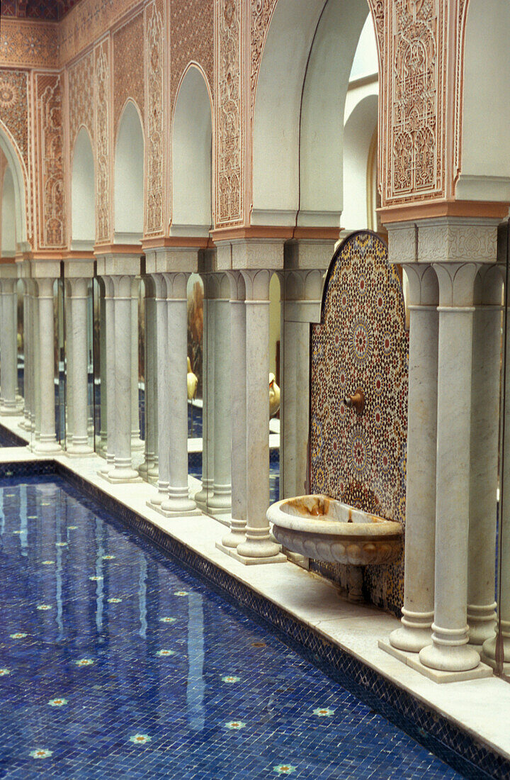 Swimming pool in La Mamounia Hotel, Marrakesh, Morocco