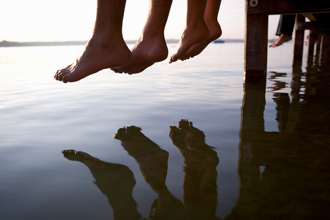 Naked feet, Starnberger See Bavaria, Germany