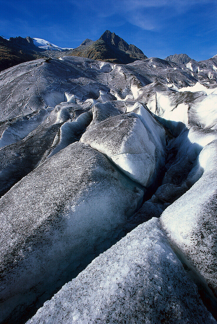 Aletsch Gletscher, Berglandschaft, Wallis, Schweiz