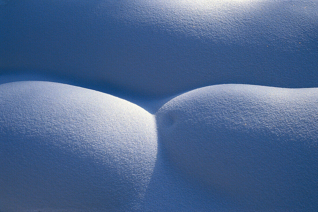 Close of of snow, snow structures, Winter landscape, Bavaria, Germany