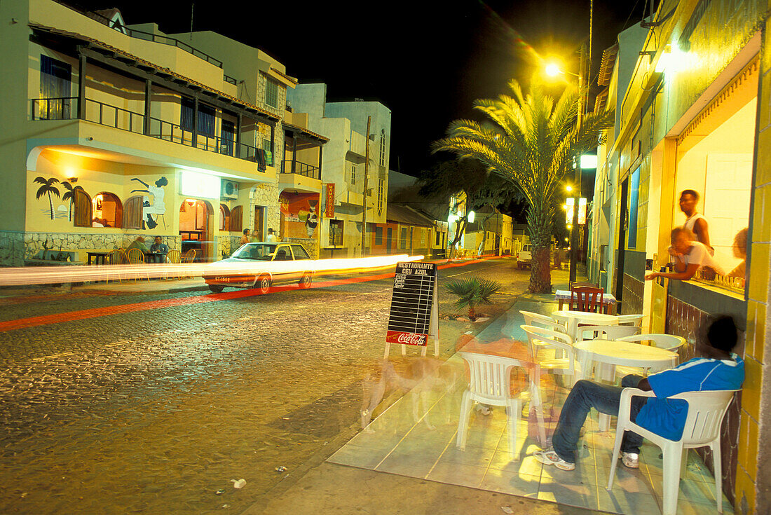 Cafe in Santa Maria, Santa Maria, Sal, Cape Verde Islands, Africa