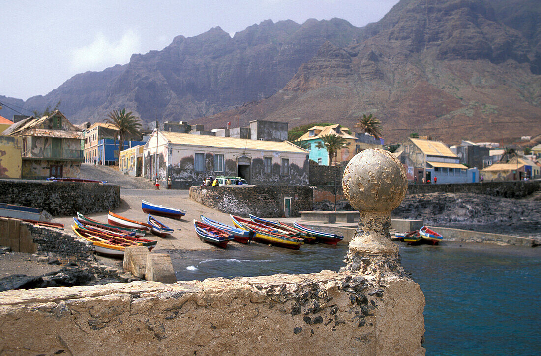 Coastal landscape, Ponta do Sol, Santo Antao, Cape Verde Islands, Africa