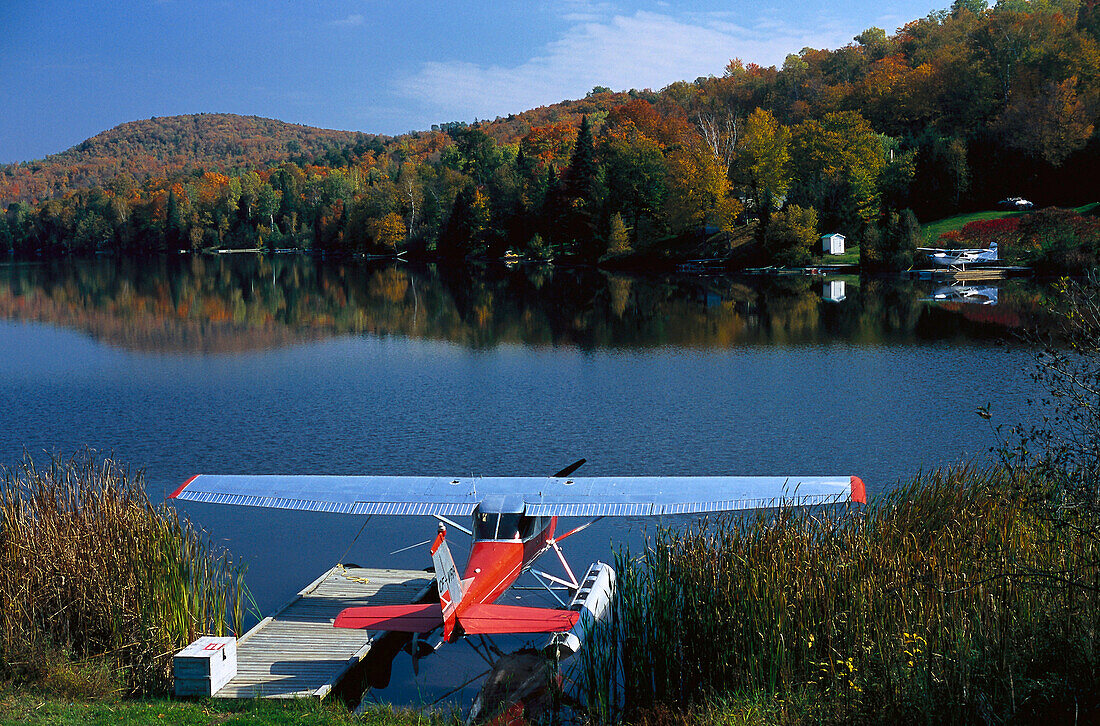 Waterplane at a lake, P. Quebec Canada