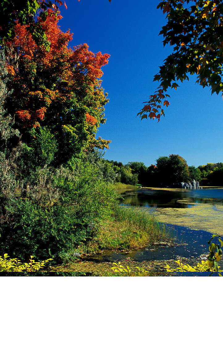 Lake, Indian Summer, Quebec, Canada