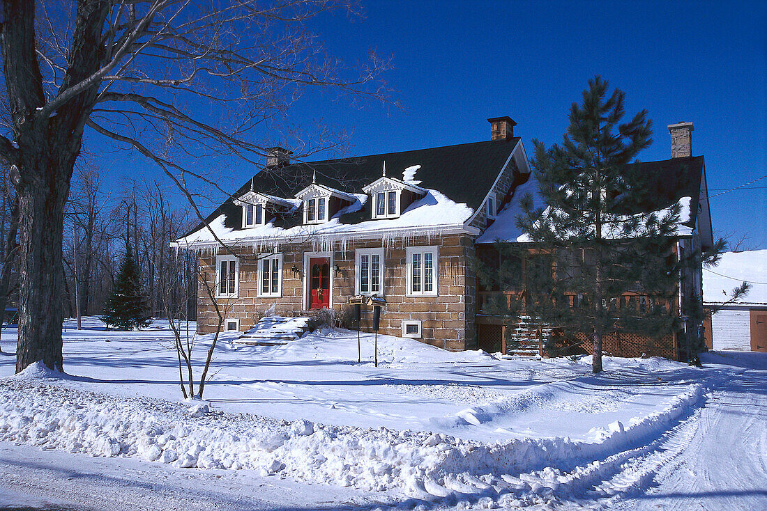 House, In winter, Lery, Prov. Quebec Canada