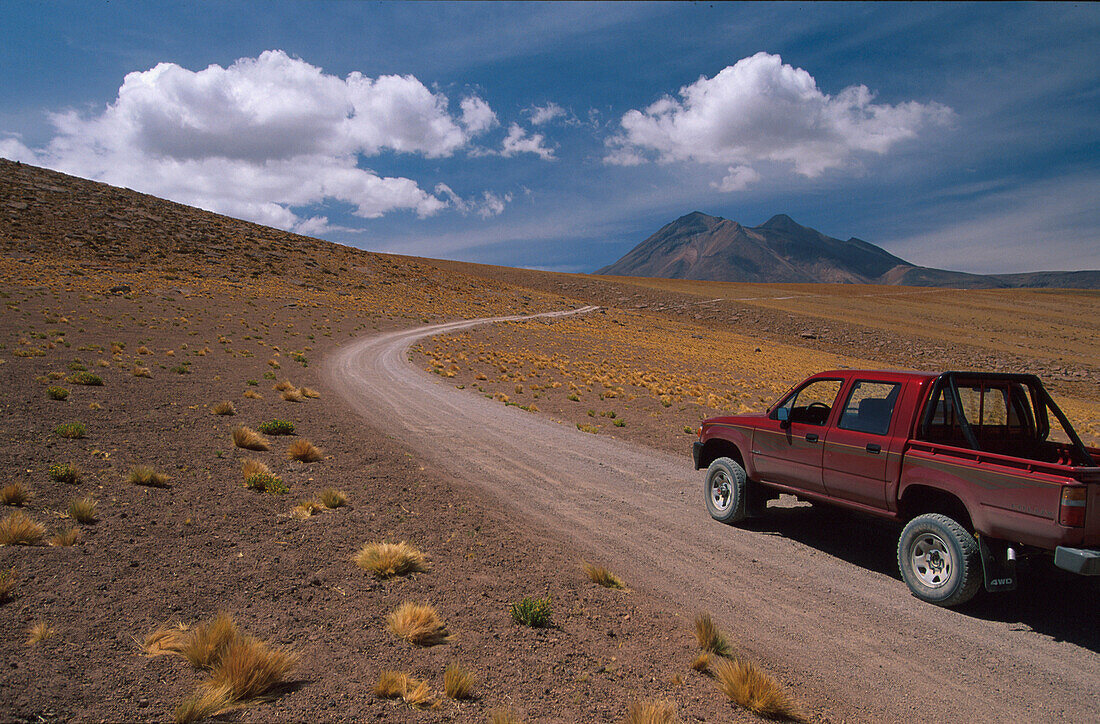 Piste zur Laguna Miscanti 4000m.ue.NN., , Strasse zum Sico Pass Arg., suedl. San Pedro de Atacama, Wueste Anden, Chile