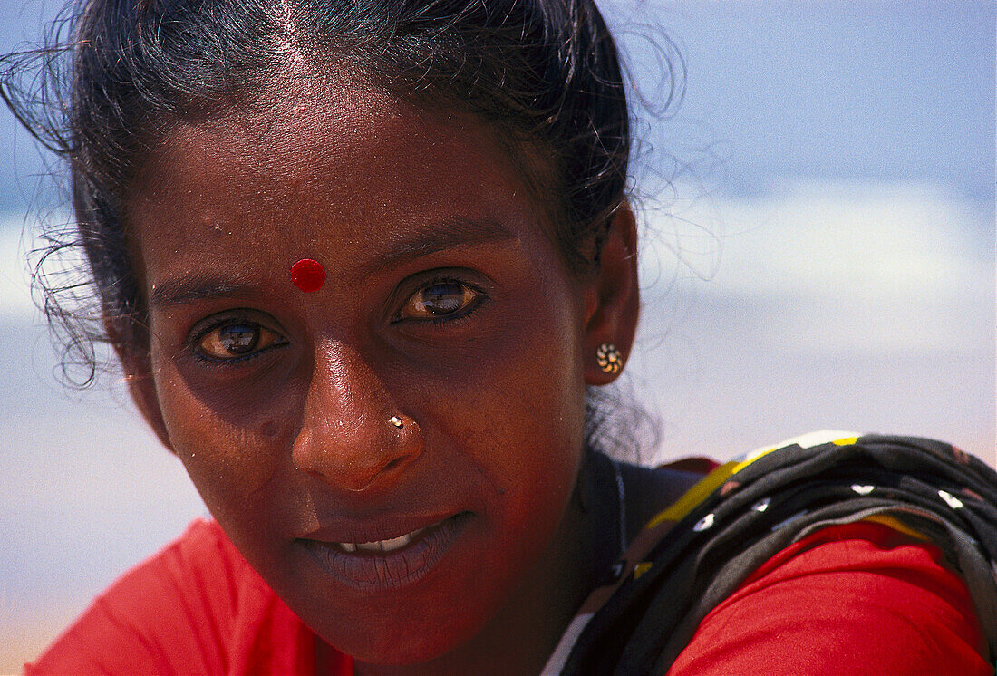 Frauenportraet, Hindu, Goa, Indien