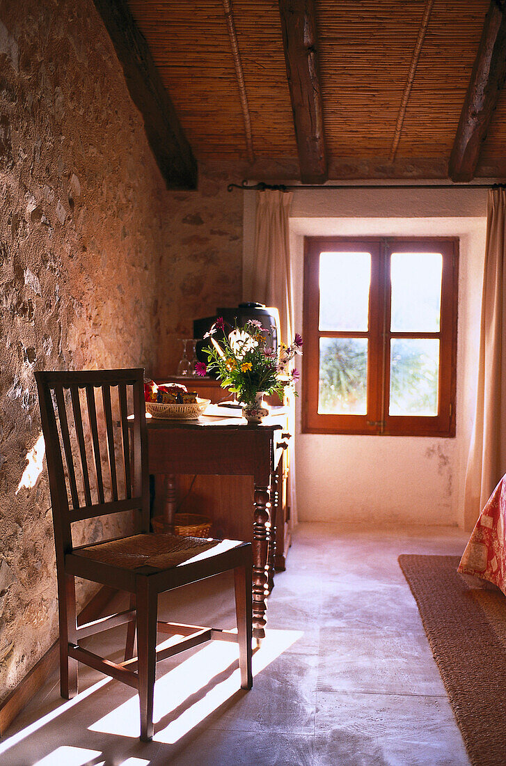 Innenansicht eines Gästezimmers in der Finca Monaber Vell, Mallorca, Spanien, Europa