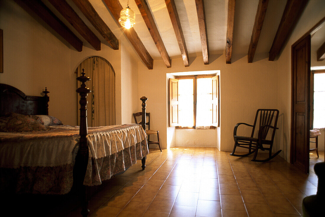 Innenansicht eines Gästezimmers der Finca Baltix d'Avall, Tramuntana, Mallorca, Spanien