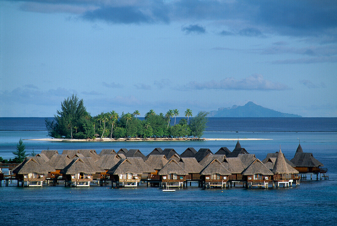 Overwater bungalows at Lagoon Resort, Bora Bora, French Polynesia