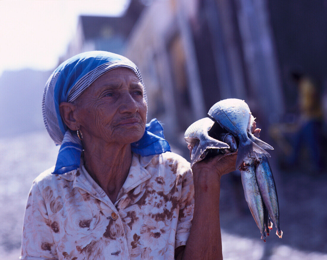 Old Woman, Fishes, Ponta do Sol, Santo Antao Cape Verde