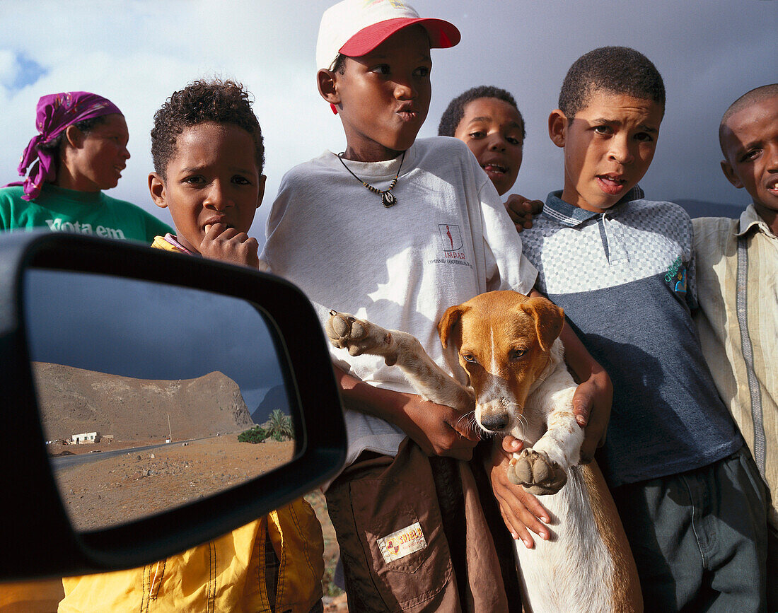 Children and Dog, Sao Vicente Cape Verde