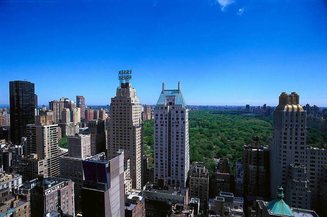 View to Central Park, Manhattan New York, USA