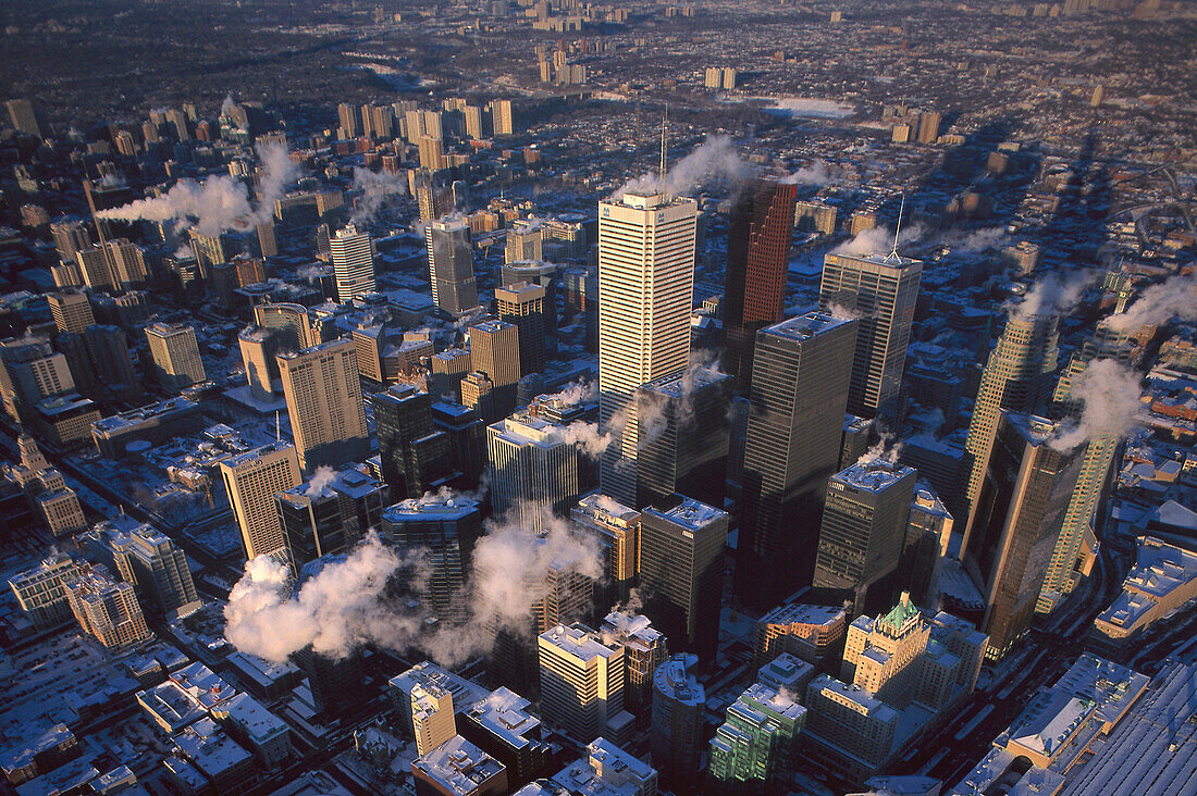 Blick vom CN Tower, Downtown, Toronto, Kanada