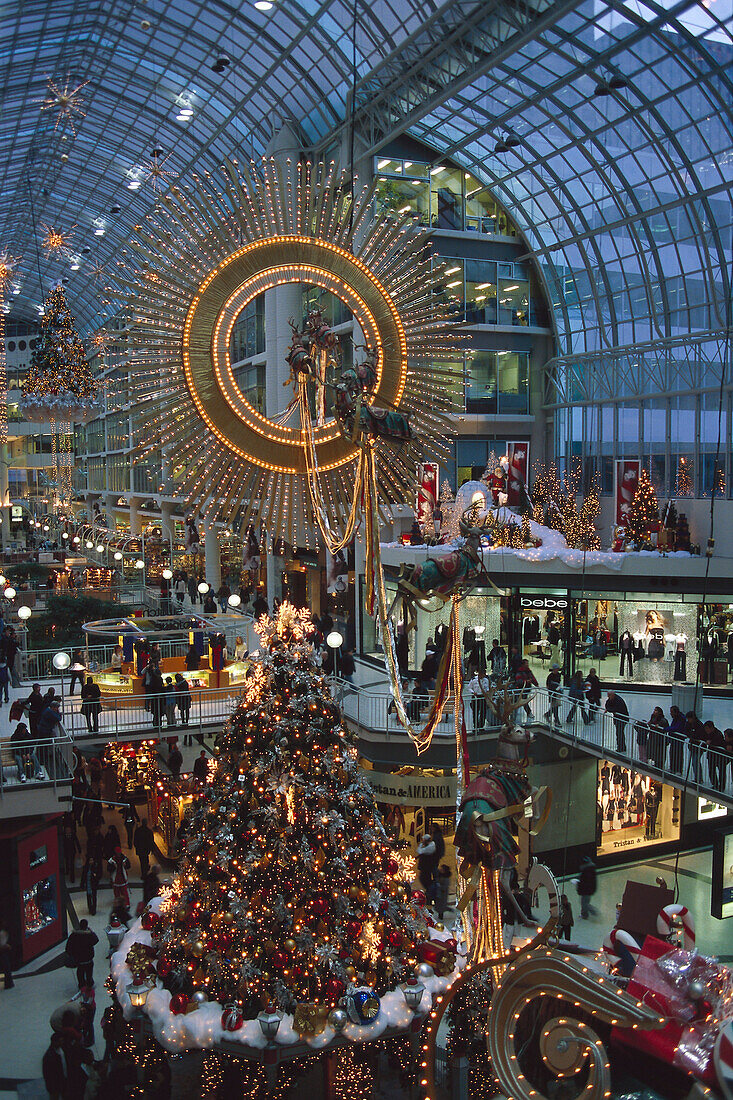 Christmas shopping, Eaton Centre Toronto, Canada