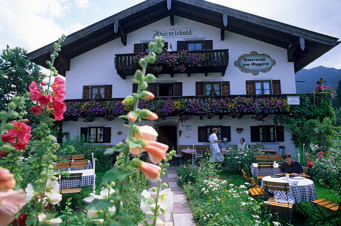 Gardencafe in Kochelsee, Kochelsee, Bavaria Germany