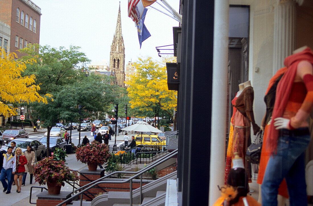 Shopping at Newbury street, Boston, Massachusetts, United States, USA