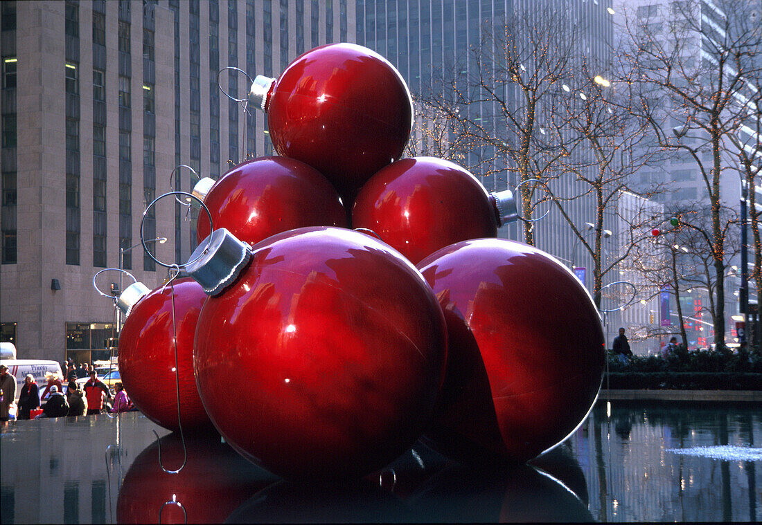Weihnachtsdeko, Manhattan New York, USA