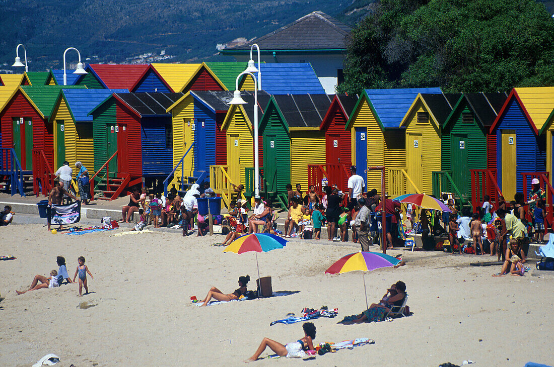 Badehäuser, Fishhoek, Kapstadt Südafrika