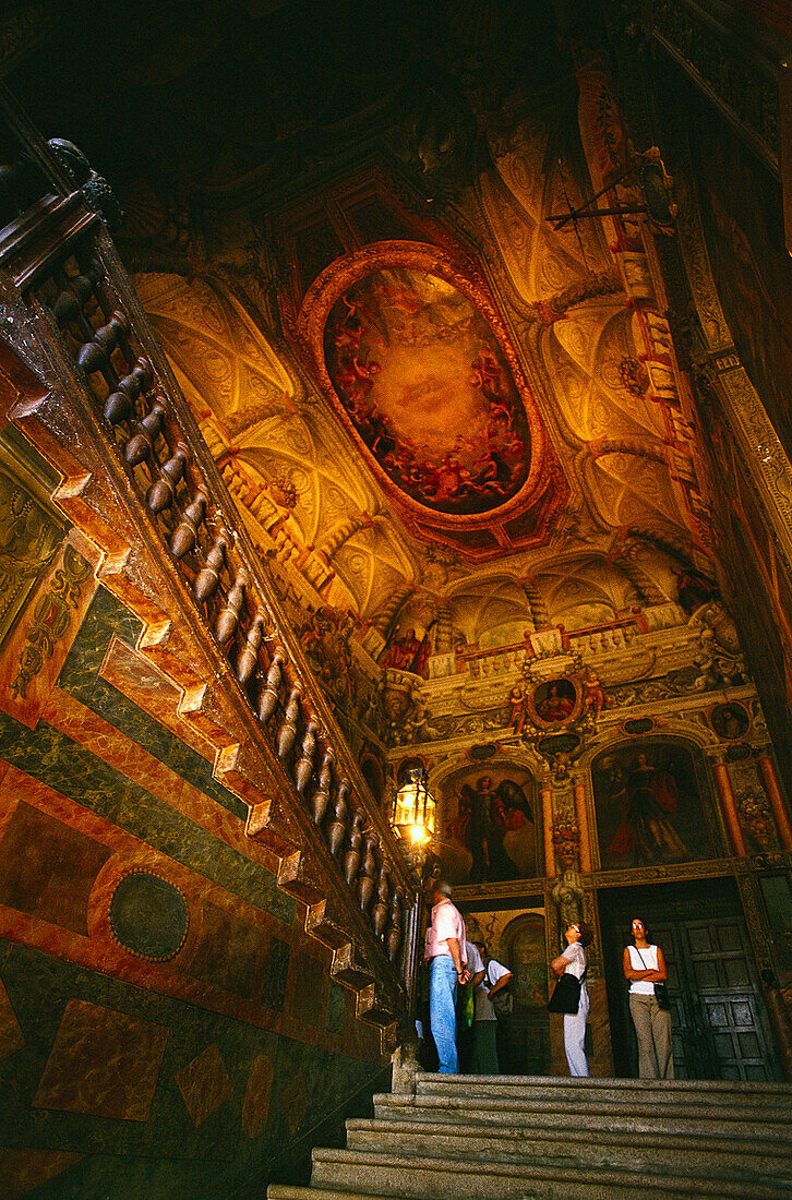 Treppenhaus, Kloster Descalzas, Reales, Madrid Spanien