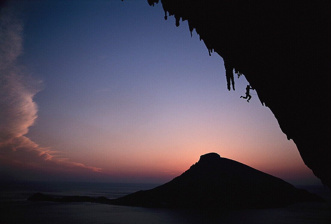 Freeclimbing, Sihouette, Kalymnos- Dodekanes Griechenland