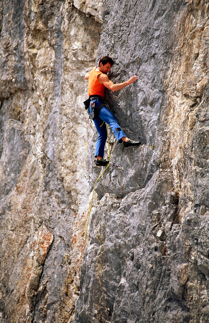 Free climbing at Gosaukamm, Austria