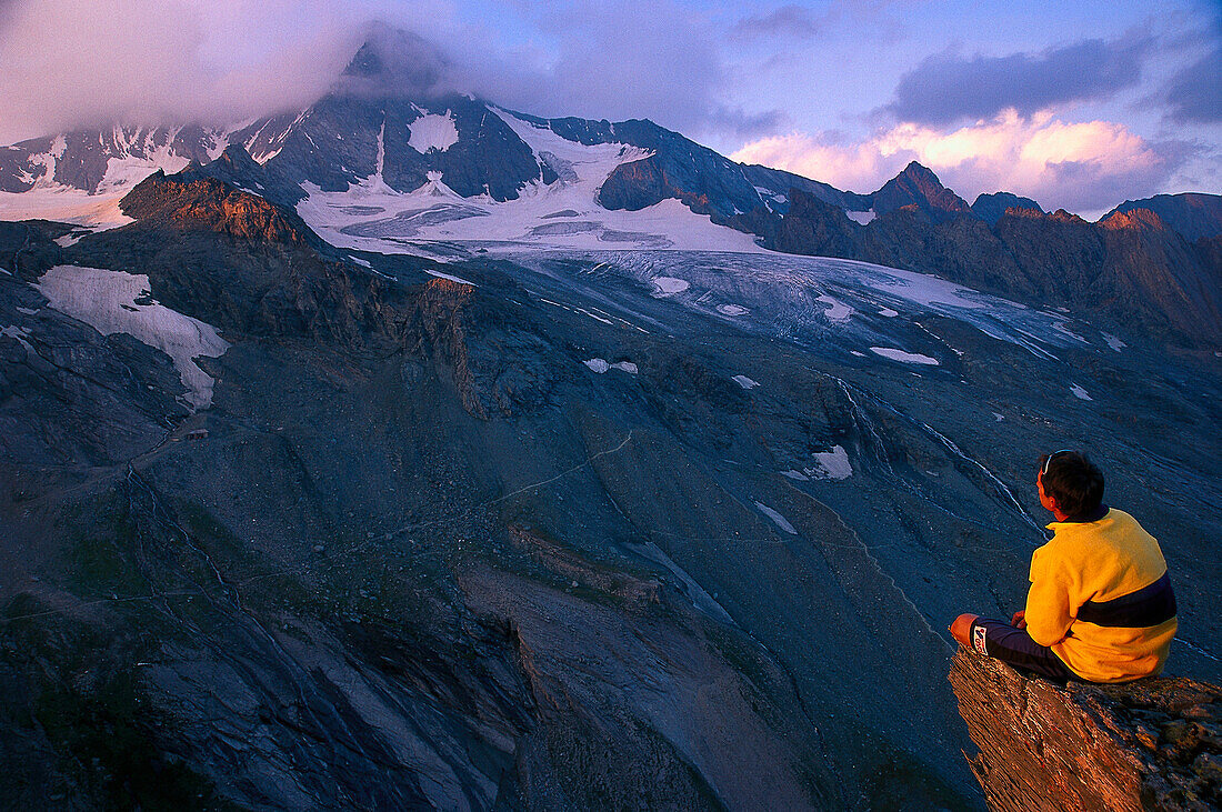 Blick, Südseite Großglockner, Hohe Tauern, Salzburger Land, Österreich