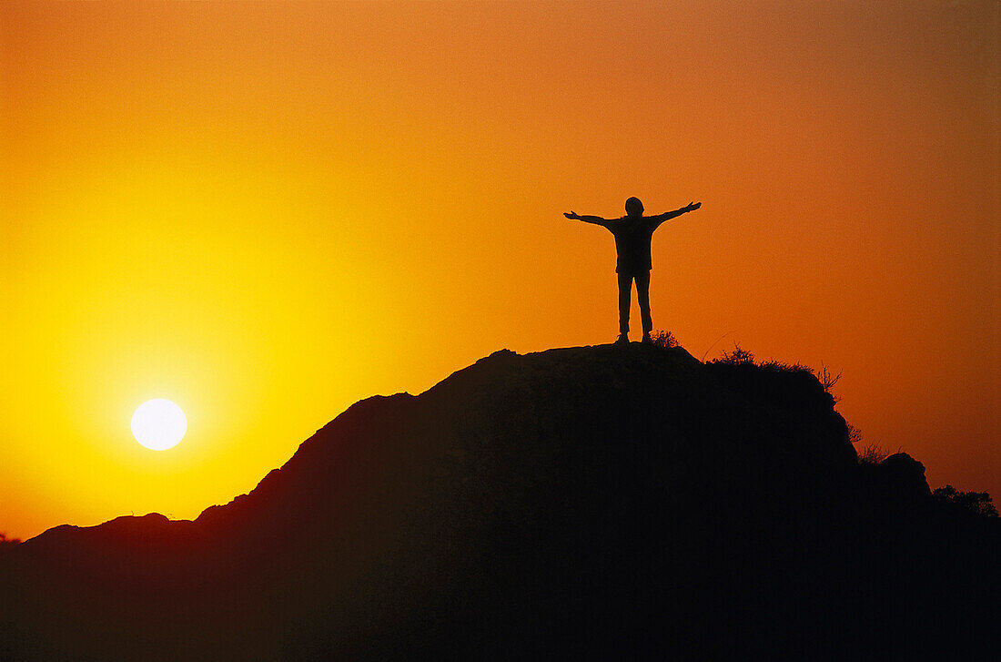 Woman, Mountain Top, South, Afrika