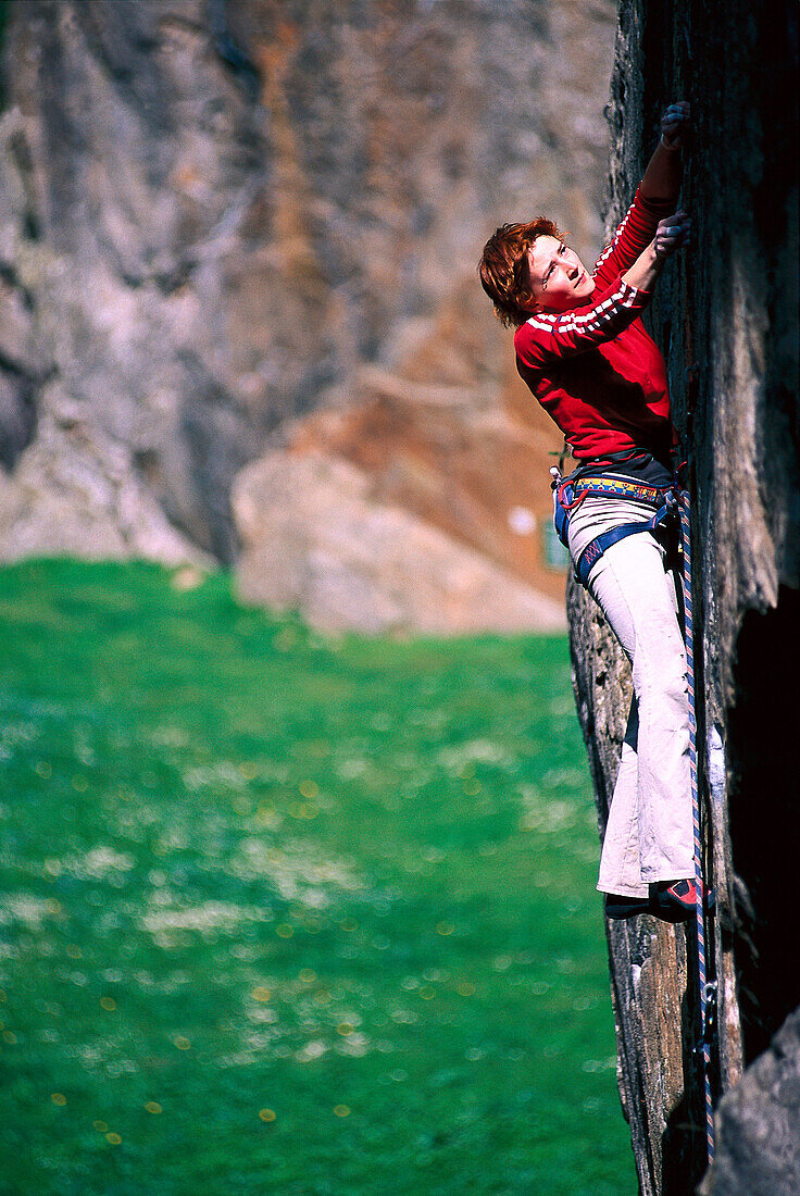 Freeclimbing, Judith Hirsch, Ewige Jagdgruende Tirol, Oesterreich