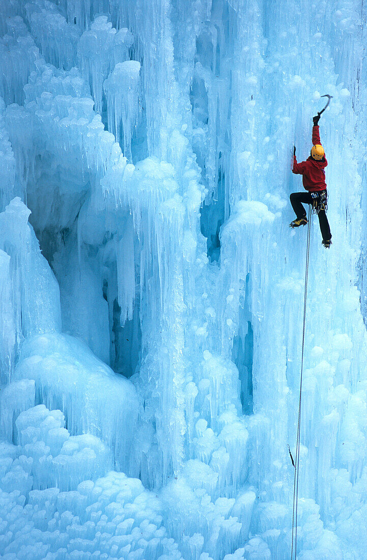 Ice climber, Leardal, Norway